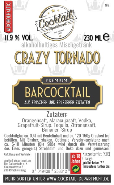 Crazy Tornado Barcocktail
